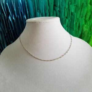 Silver figaro chain - 18.5 inches